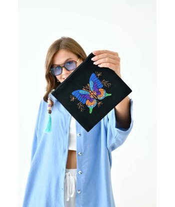 Bripurga Special Embroidery Clutch- Hand Bag- Special Embroidered Patterned Punch- Cotton Hand Bag 100236